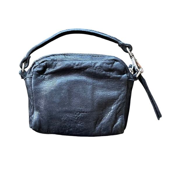 MAXON COLLECTION Italy Leather Wristlet Pouch Convertible Purse Black - Picture 2 of 16